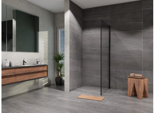 Bočná stena Lusso Slim Black 100 cm, číre sklo Bočná stena Lusso Slim Black 100 cm, číre sklo