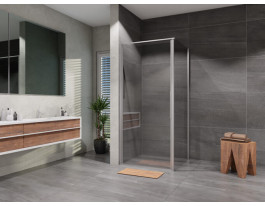Sprchový kút Lusso Slim štvorec krídlový 100×100 cm, číre sklo