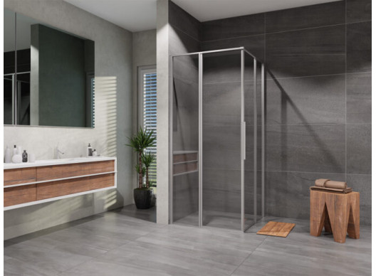 Sprchový kút Lusso Slim štvorec otvárací 100×100 cm, číre sklo Sprchový kút Lusso Slim štvorec otvárací 100×100 cm, číre sklo