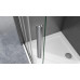 Sprchový kút Lusso Slim obdĺžnik otvárací 100×80 cm, číre sklo