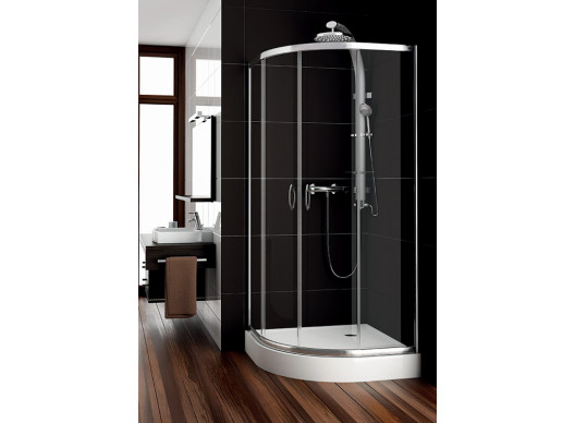 Oblúková sprchovacia zástena Nigra 900/1850 – číre sklo