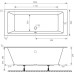 Vaňa rovná Lenka 180×80 cm sifón uprostred Vaňa rovná Lenka 180×80 cm sifón uprostred